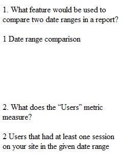 Unit 2 Google Analytics